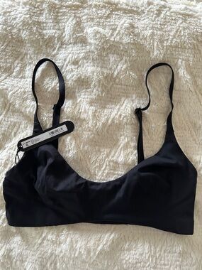SKIMS Black Scoop Wireless Bra
